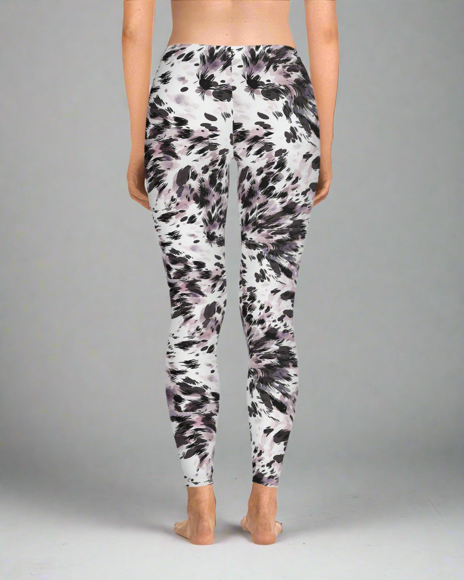 Blue Spotty Leo Animal Print Leggings | LIKI BRAND