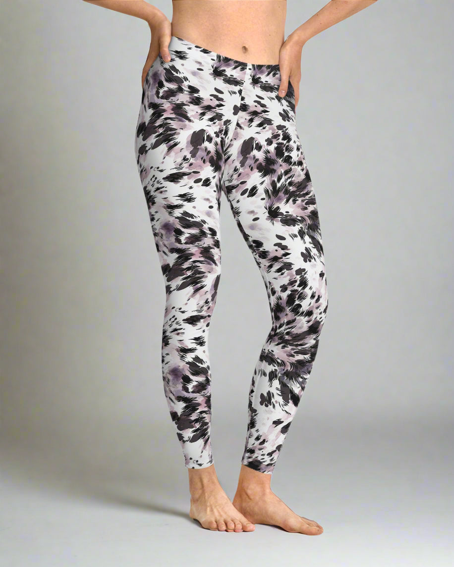 Blue Spotty Leo Animal Print Leggings | LIKI BRAND