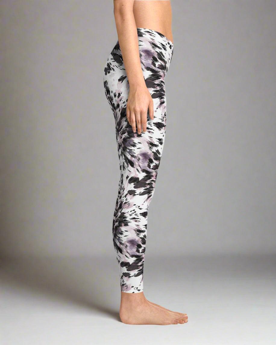 Blue Spotty Leo Animal Print Leggings | LIKI BRAND