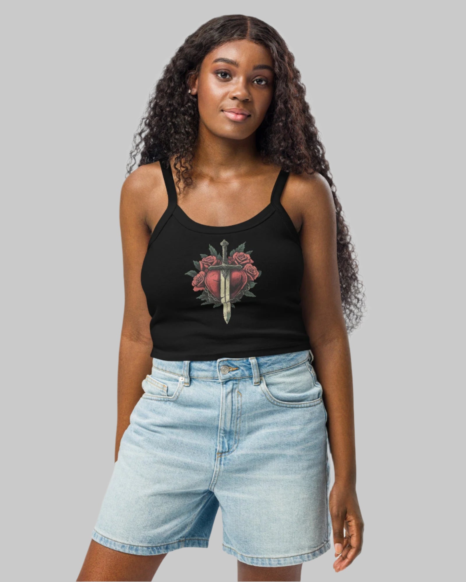 Dagger to Heart Micro-Rib Tank Top | LIKI BRAND