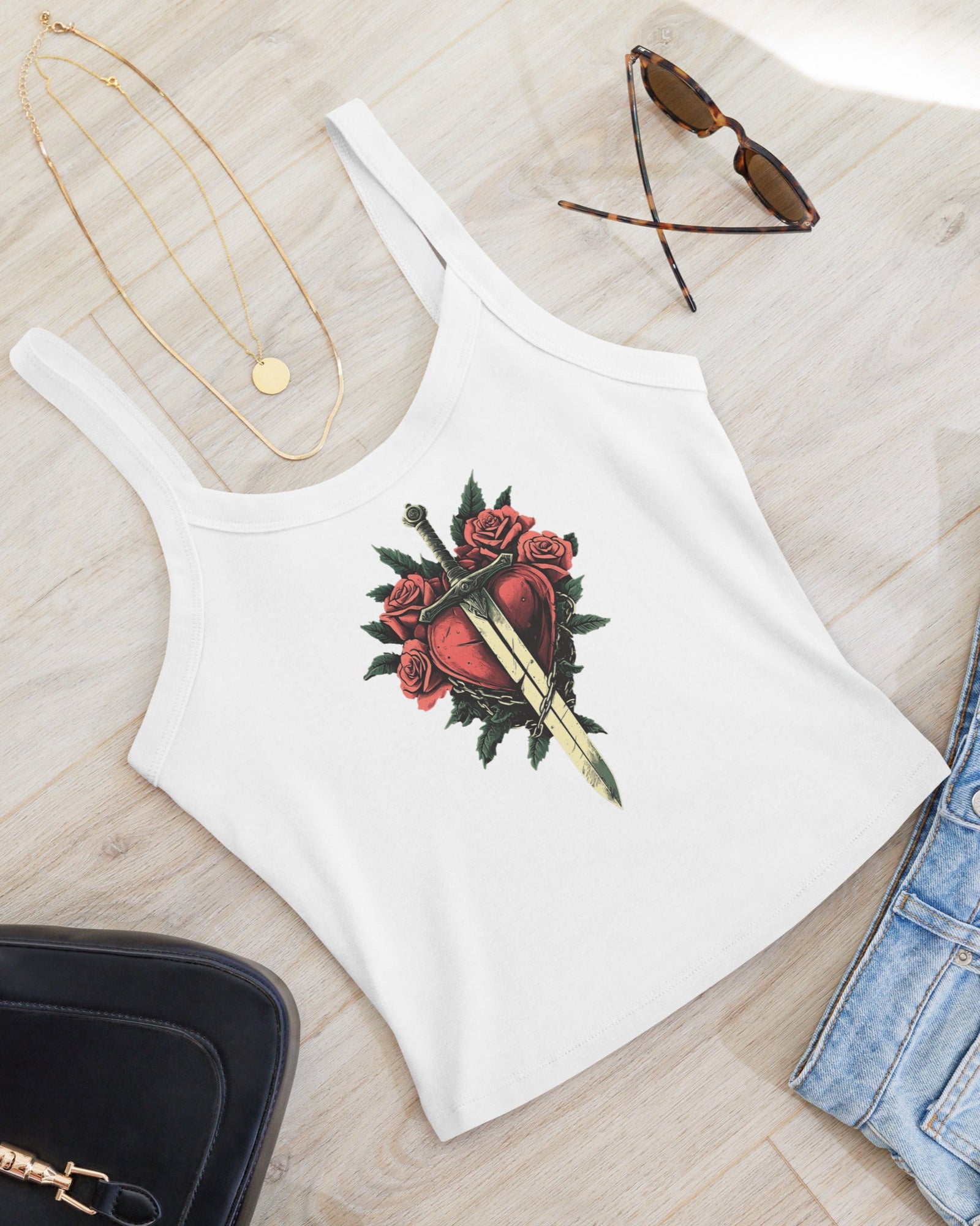 Dagger to Heart Micro-Rib Tank Top | LIKI BRAND