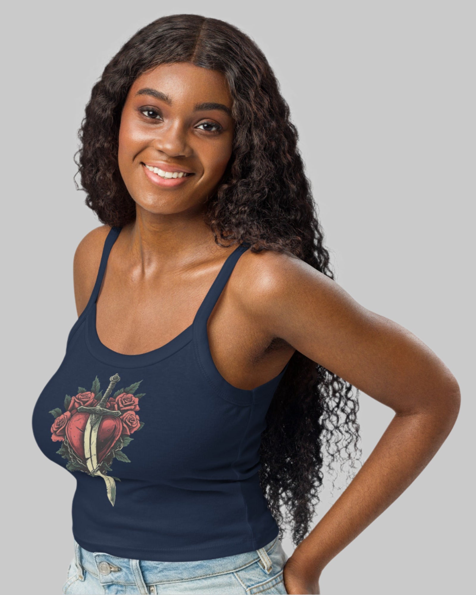 Dagger to Heart Micro-Rib Tank Top | LIKI BRAND