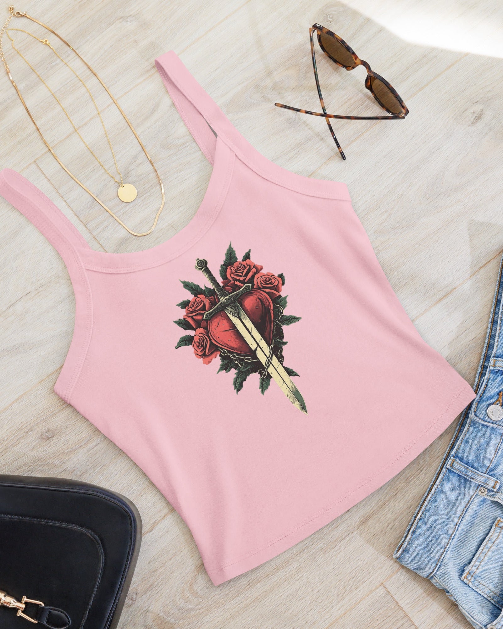 Dagger to Heart Micro-Rib Tank Top | LIKI BRAND