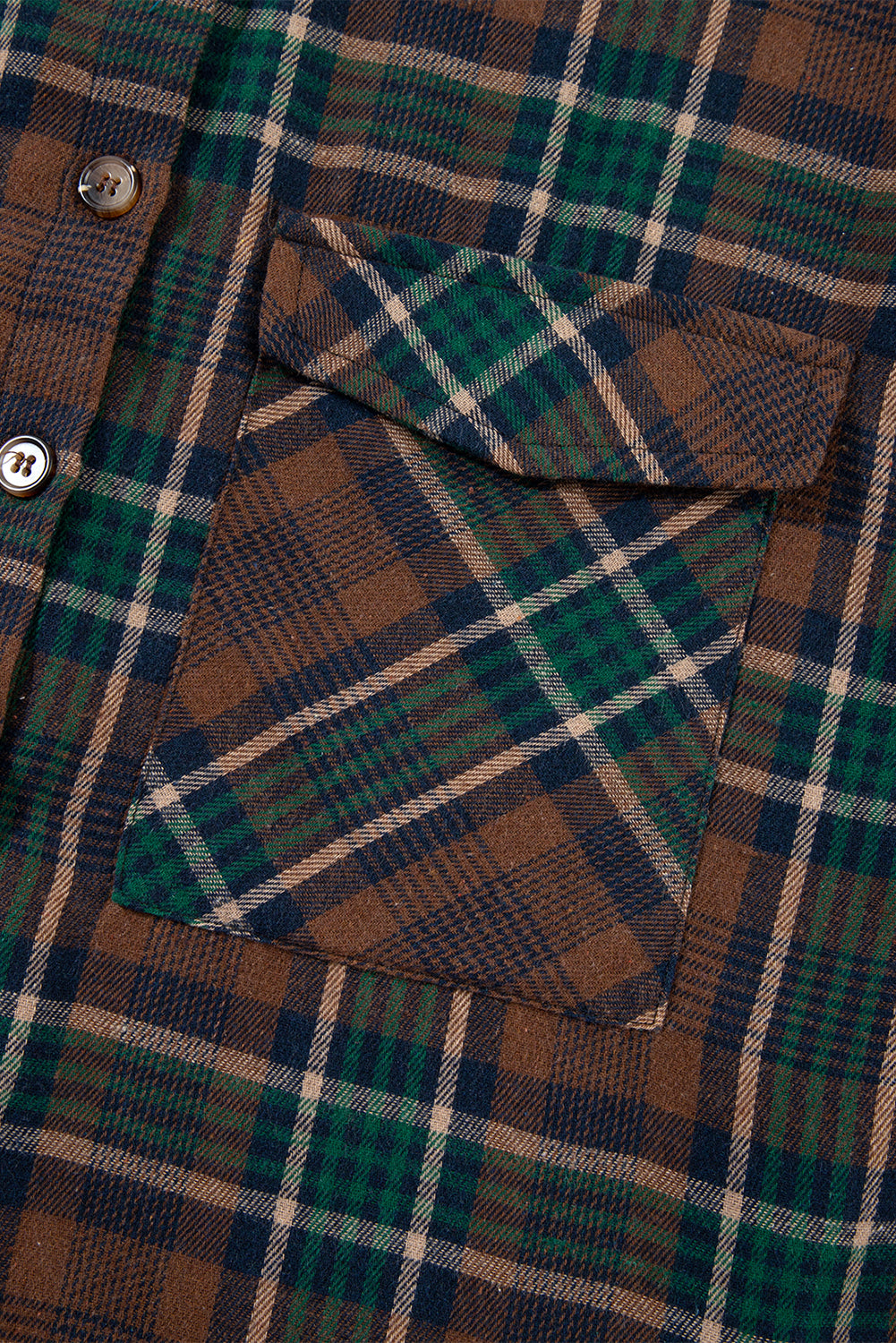 Plaid Button Up Shirt Jacket | LIKI BRAND