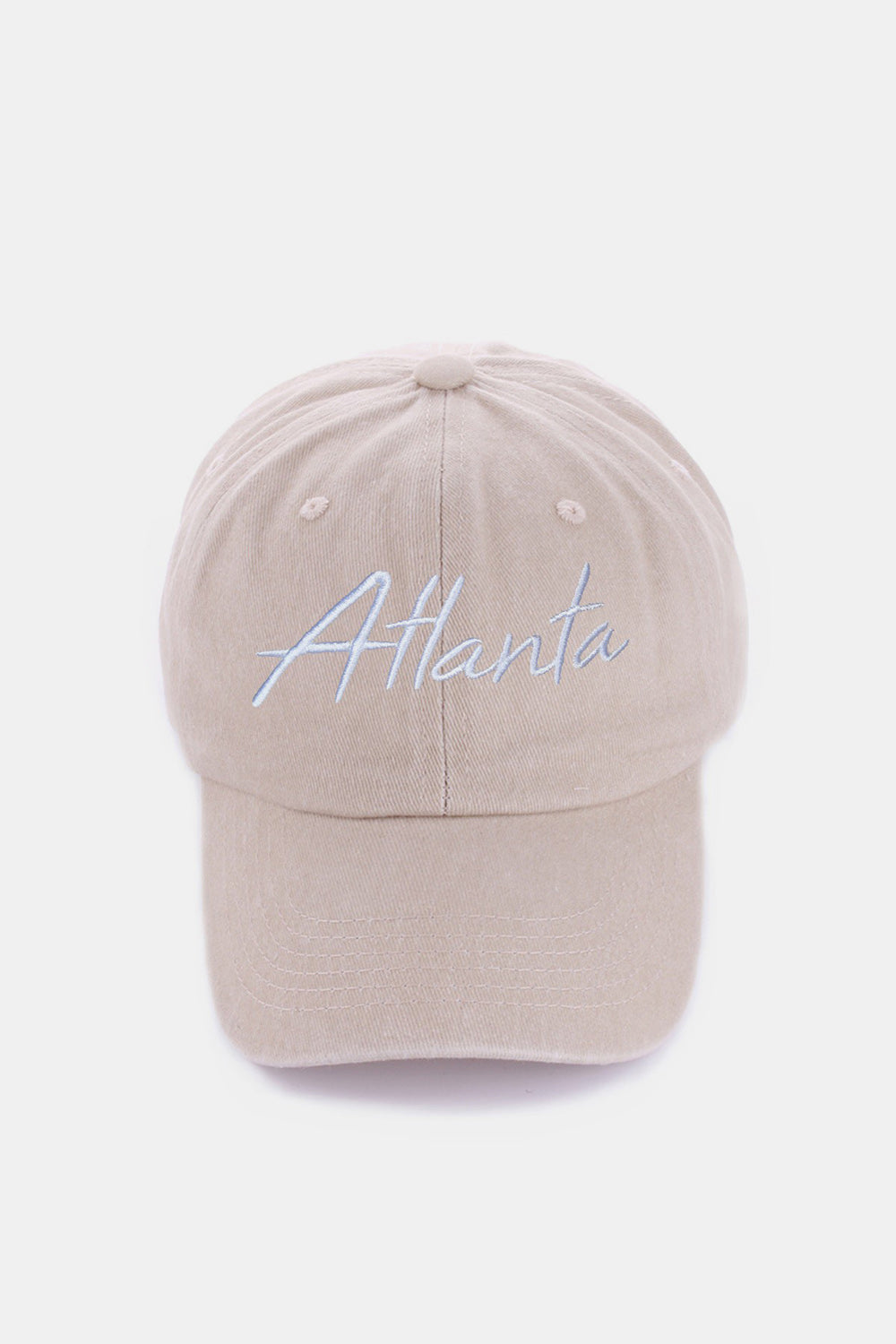 Washed Atlanta Embroidered Baseball Cap